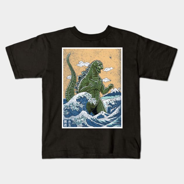 king off monsters from kanagawa Kids T-Shirt by polkadothero